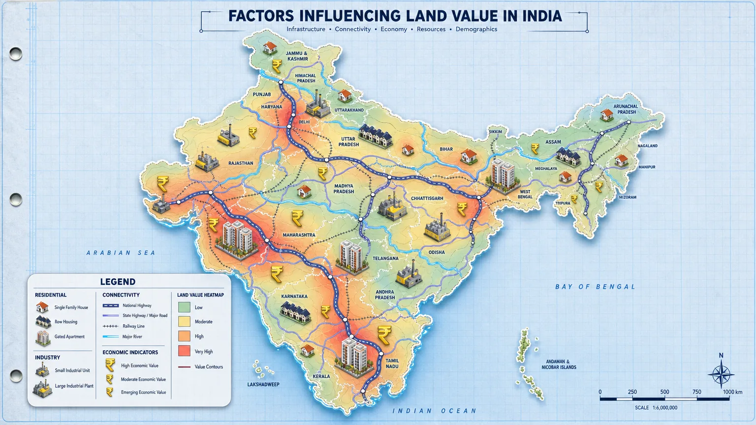 How Land Market Value is Determined in India (2026)