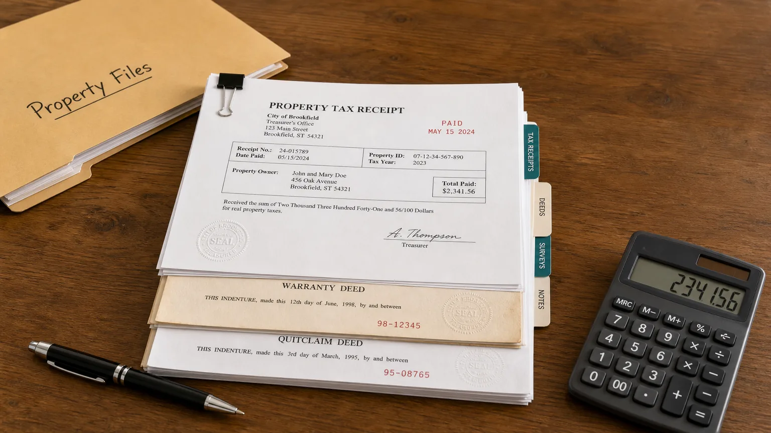 Property Valuation Documents for Capital Gains Tax